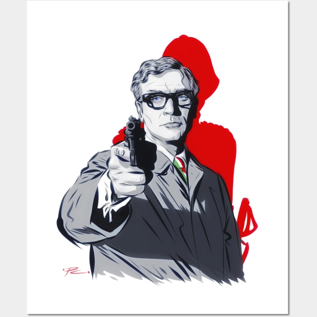 Michael Caine - An illustration by Paul Cemmick Wall Art by PLAYDIGITAL2020